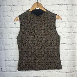 Vintage JKLA California Sleeveless Blouse Evening Cocktail Shirt S‎ Small USA